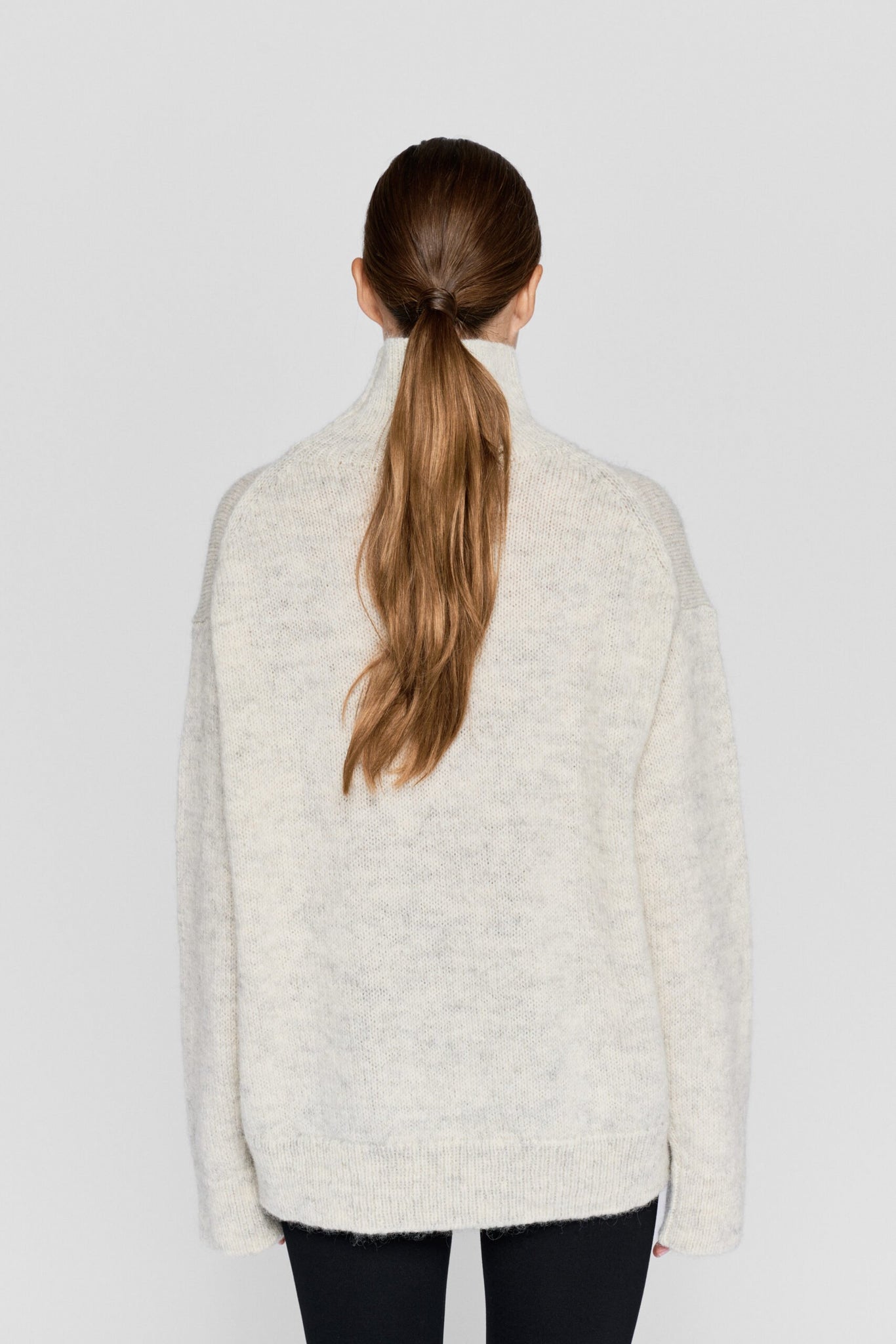 Oma Knitted Turtleneck - Sand Melange