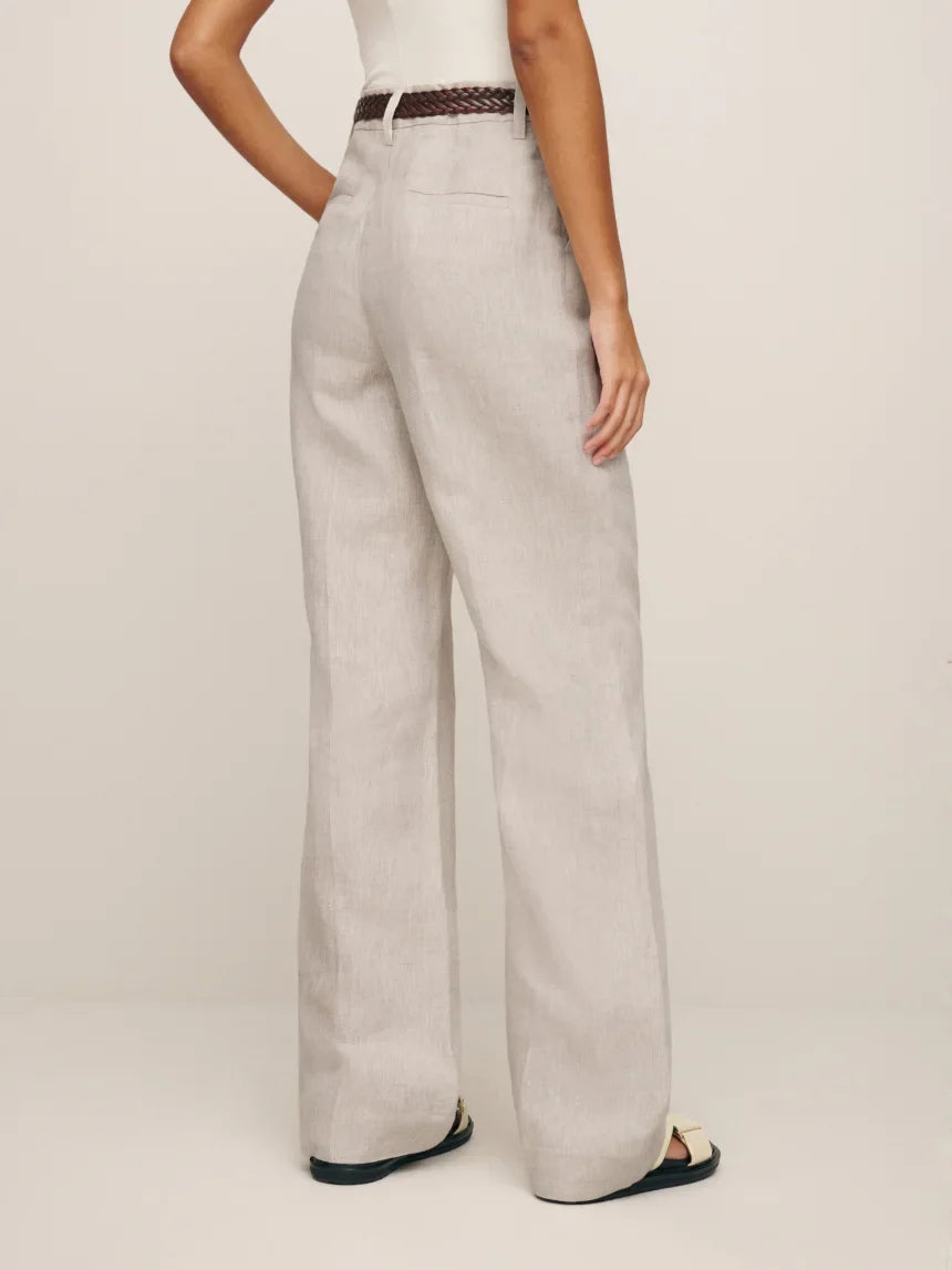 Alex Mid Rise Linen Pant