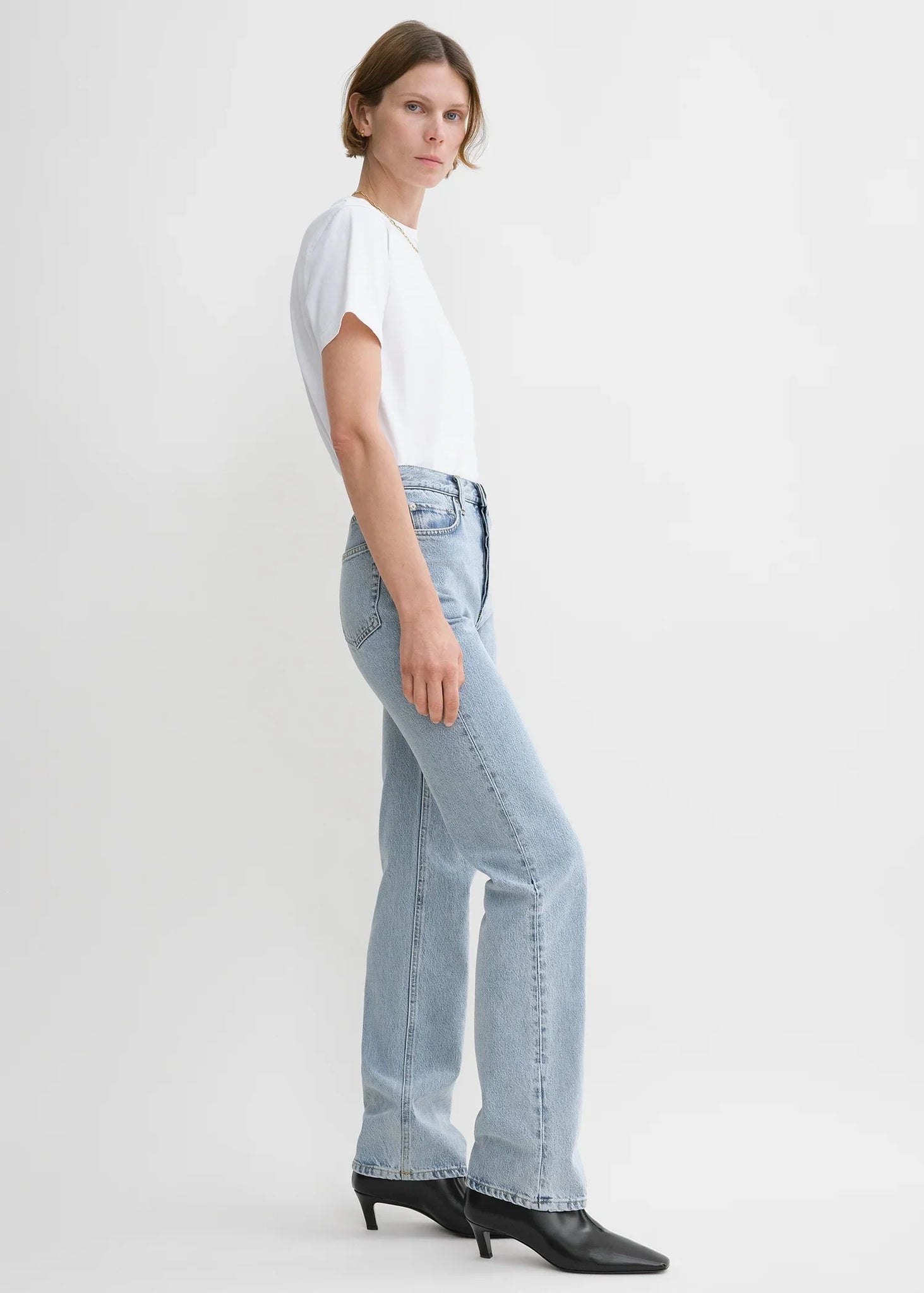 Classic Cut Denim Full Length - Off White