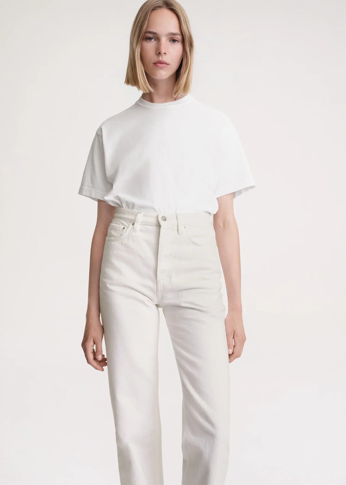 Classic Cut Denim Full Length - Off White