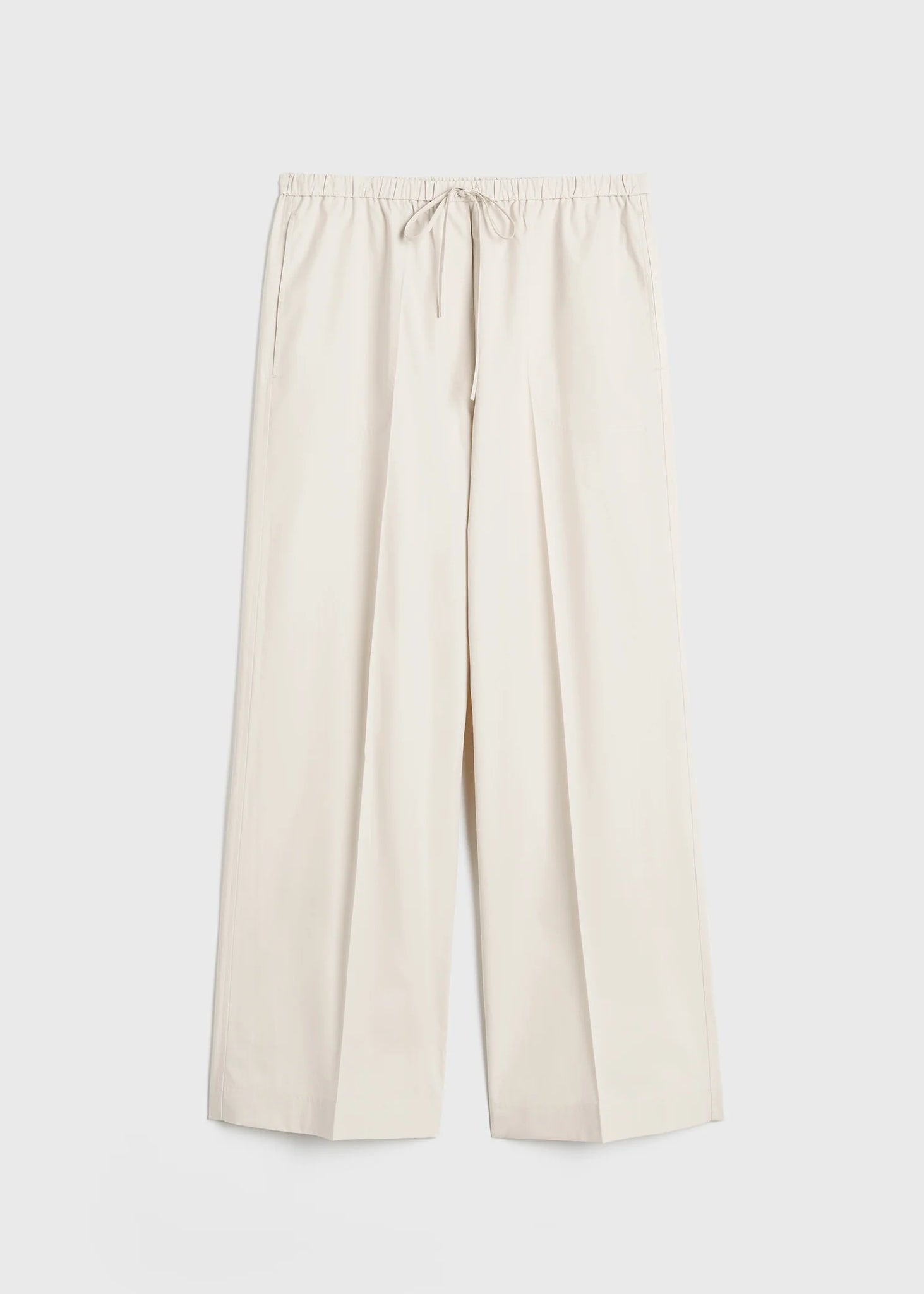 Cotton Drawstring Trousers - Black