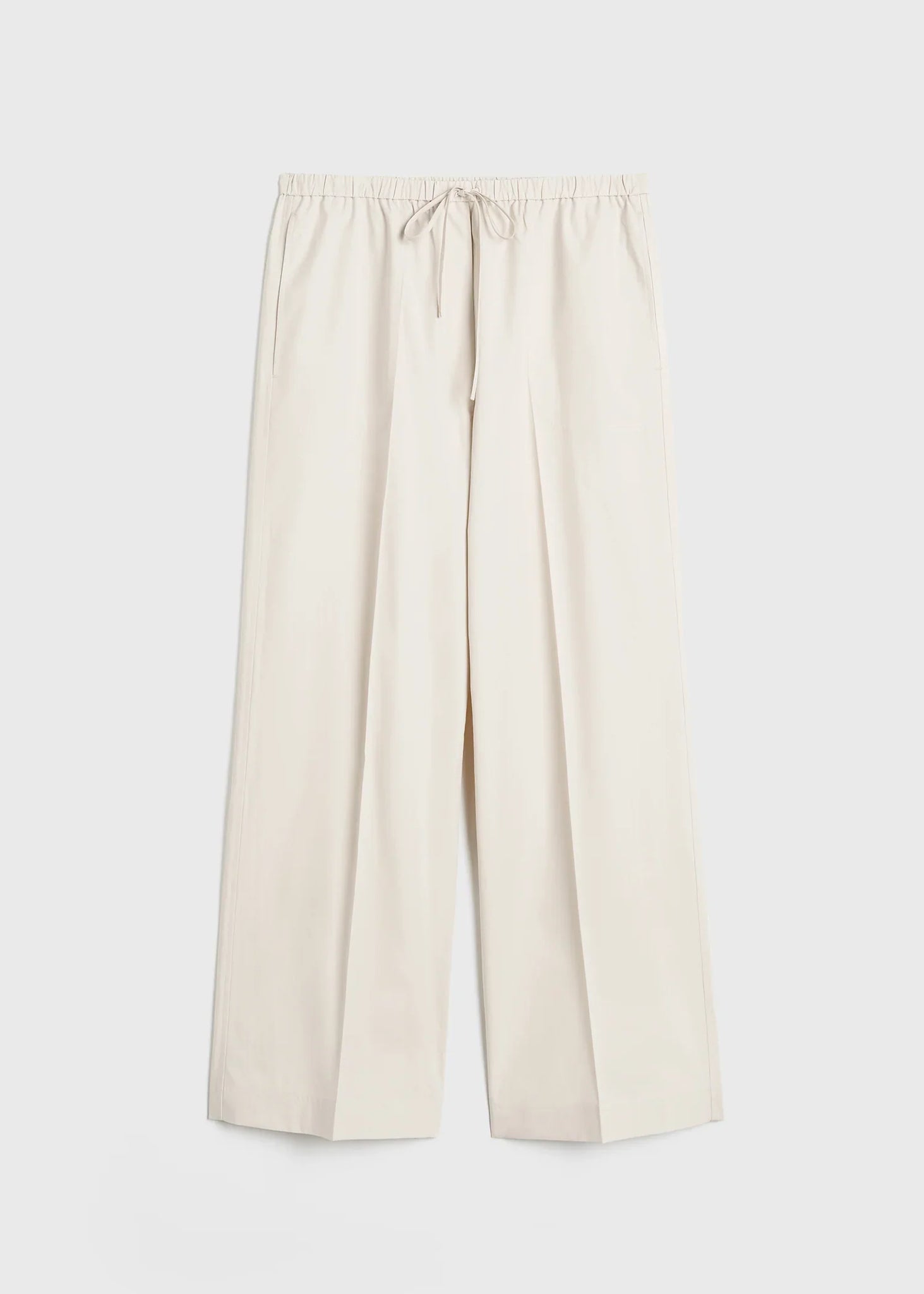 Cotton Drawstring Trousers - Stone