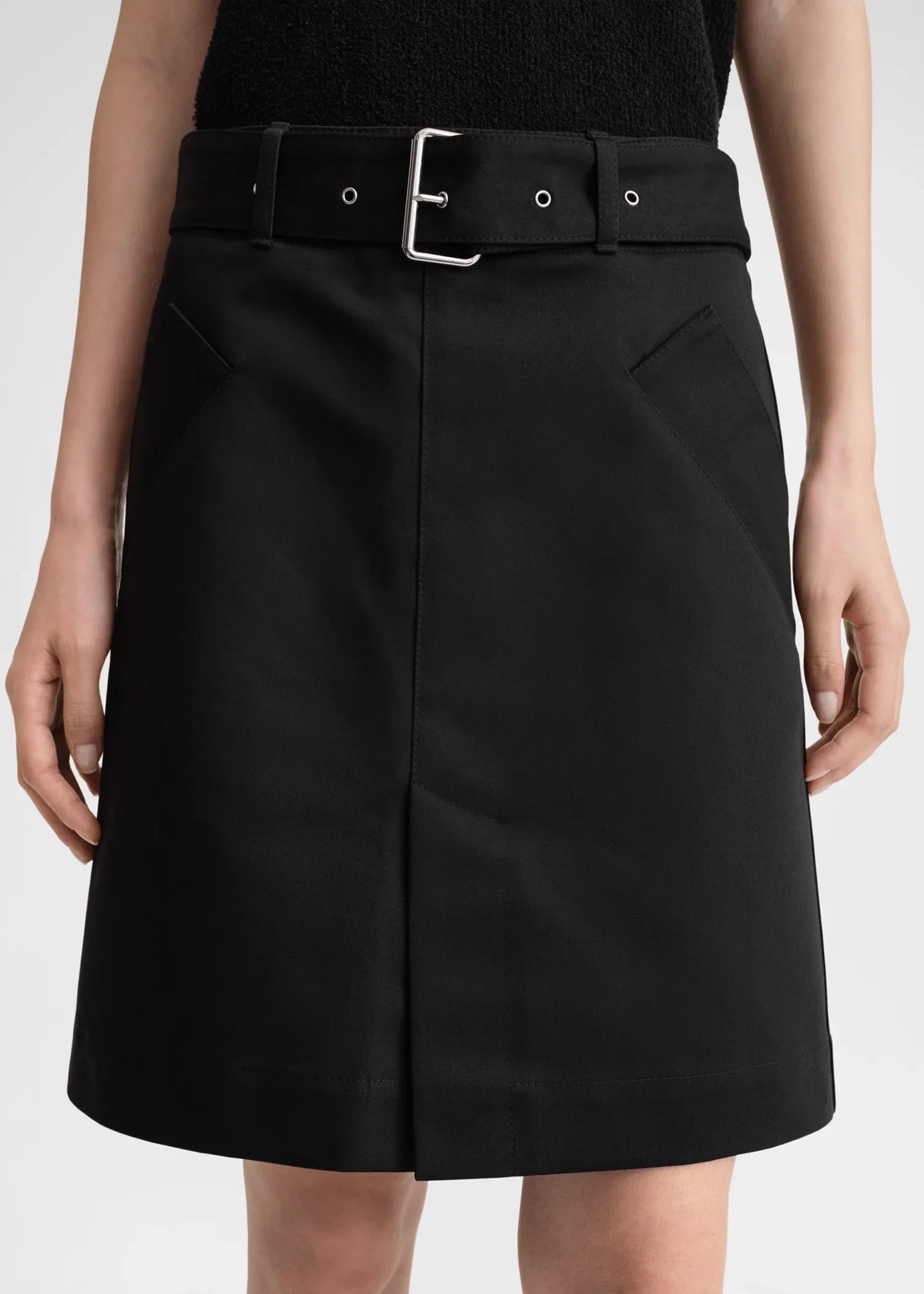 Cotton Trench Skirt - Fawn