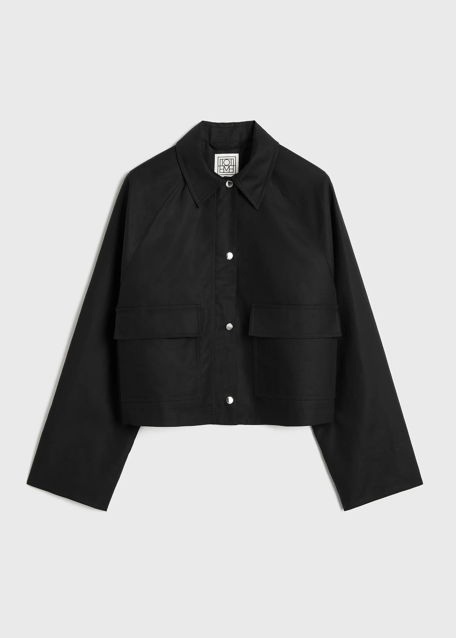 Cropped Cotton Jacket - Black