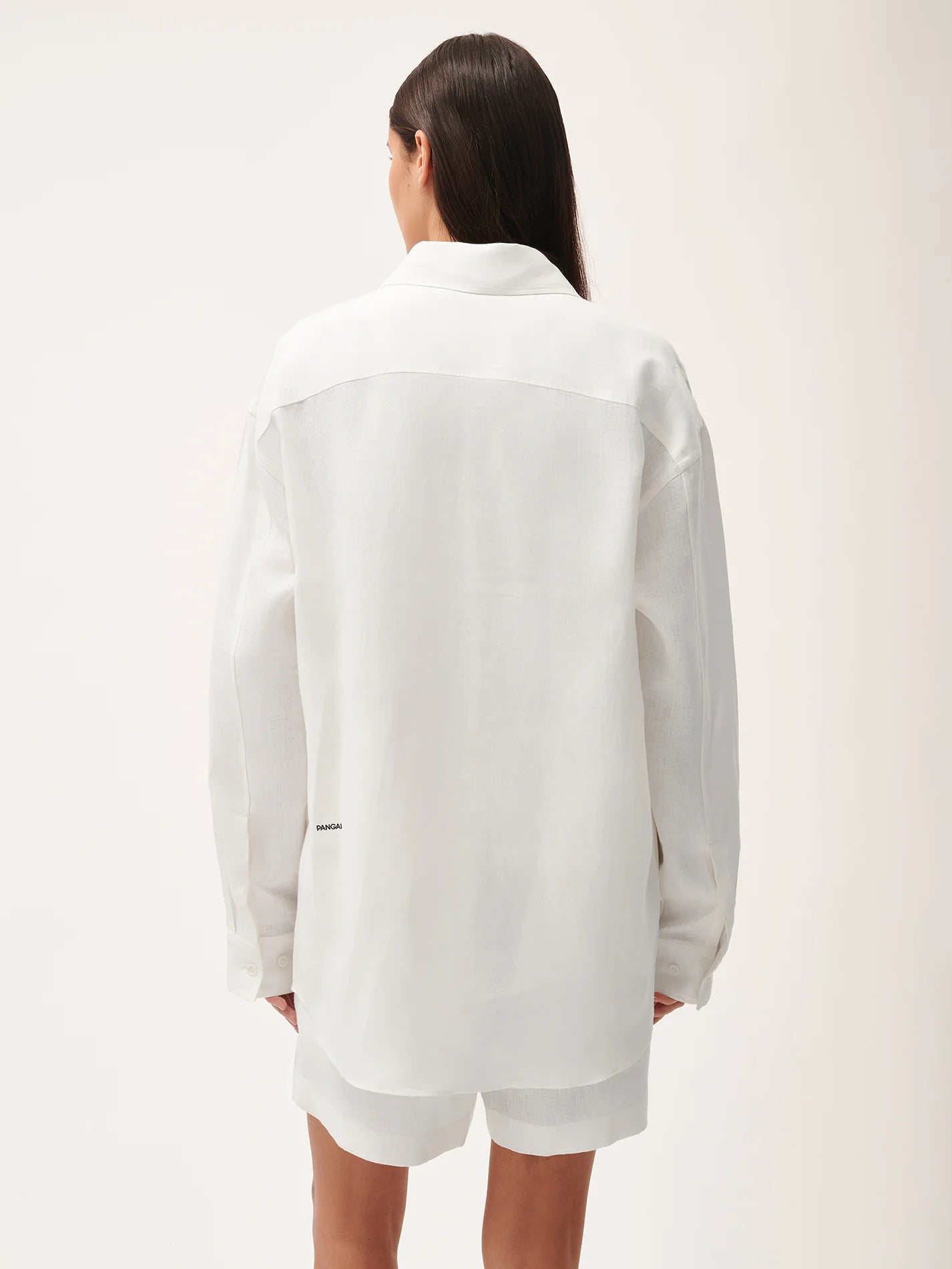 DNA Aloe Linen Collared Long Sleeve Shirt - Off-White