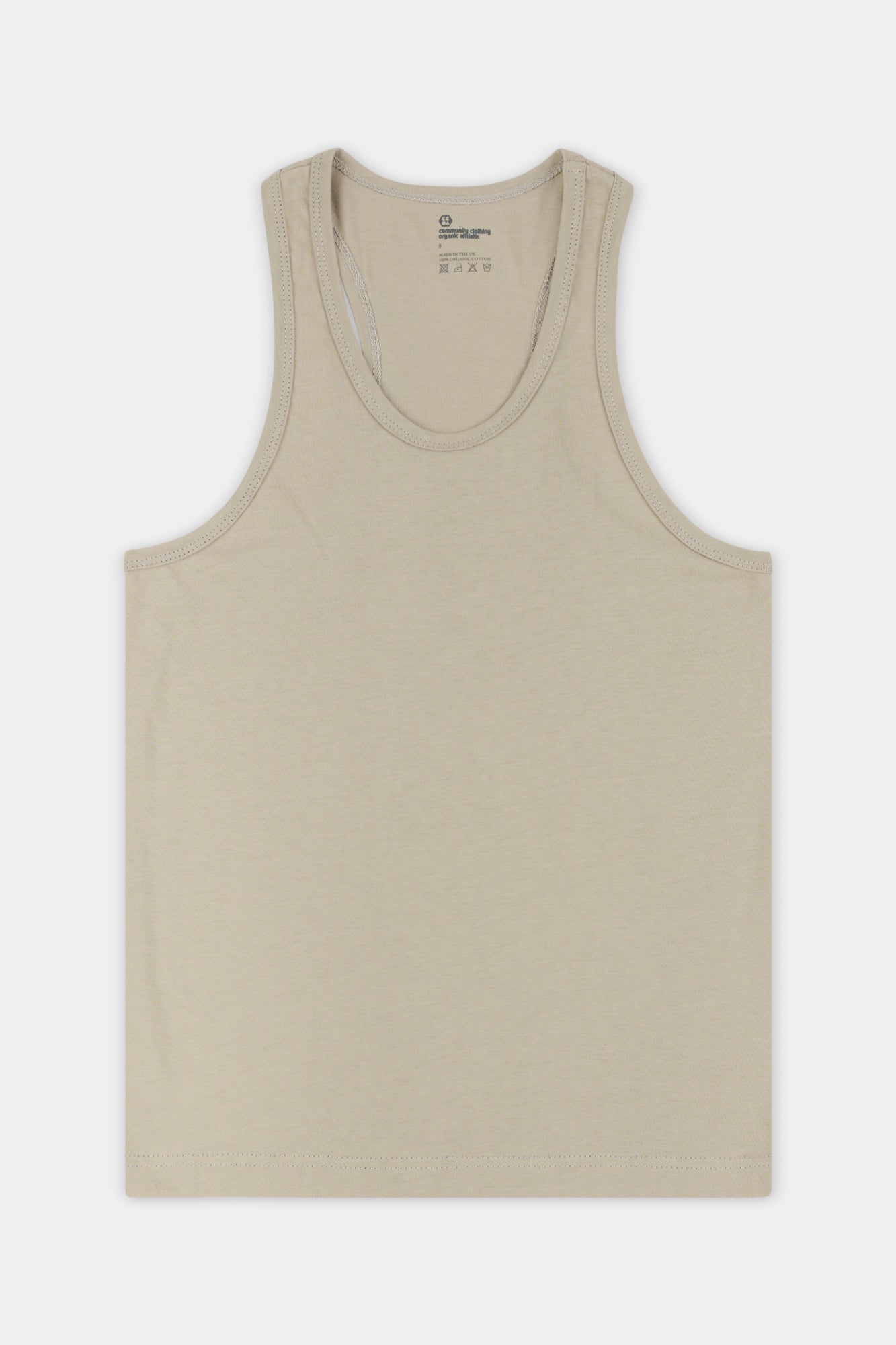 Women's racer back vest in stone 