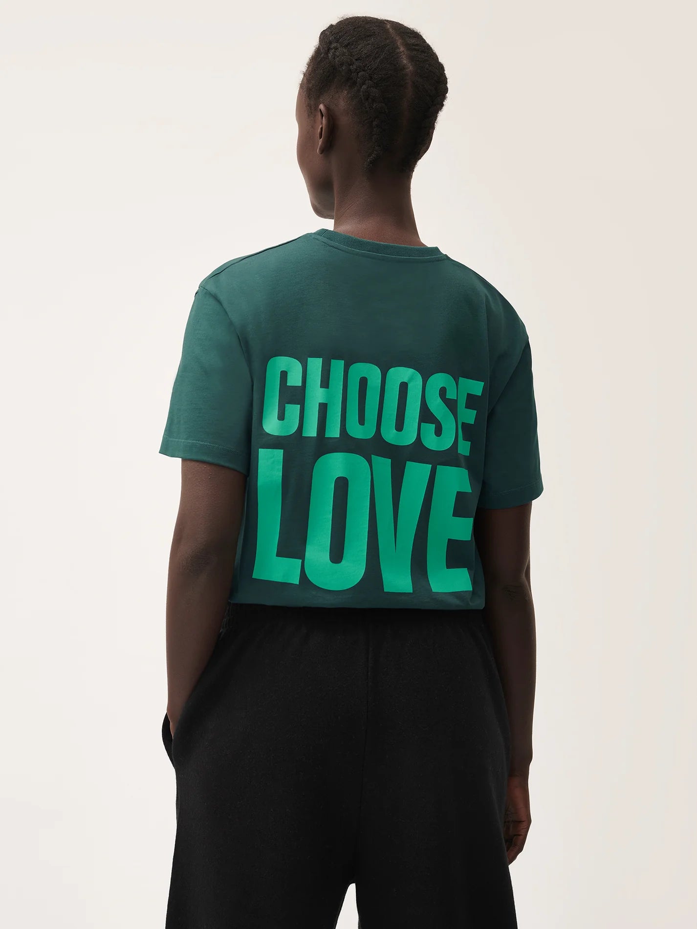 Choose Love Midweight T-shirt - Foiage Green