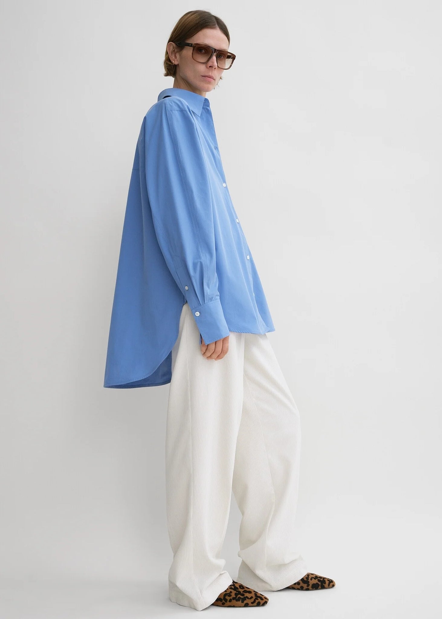 Kimono Sleeve Poplin Shirt