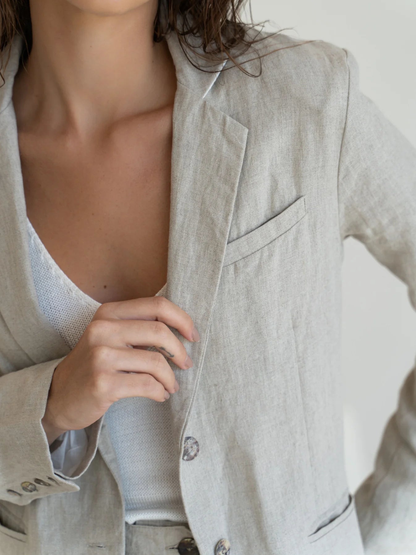 Linen Blazer (Black)