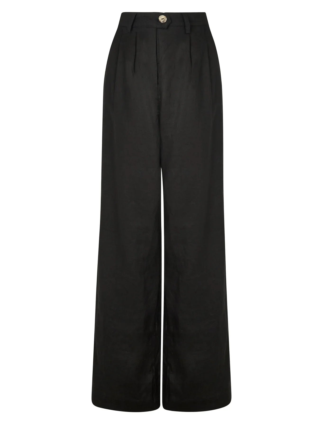 Linen Pleat Pant (Black)