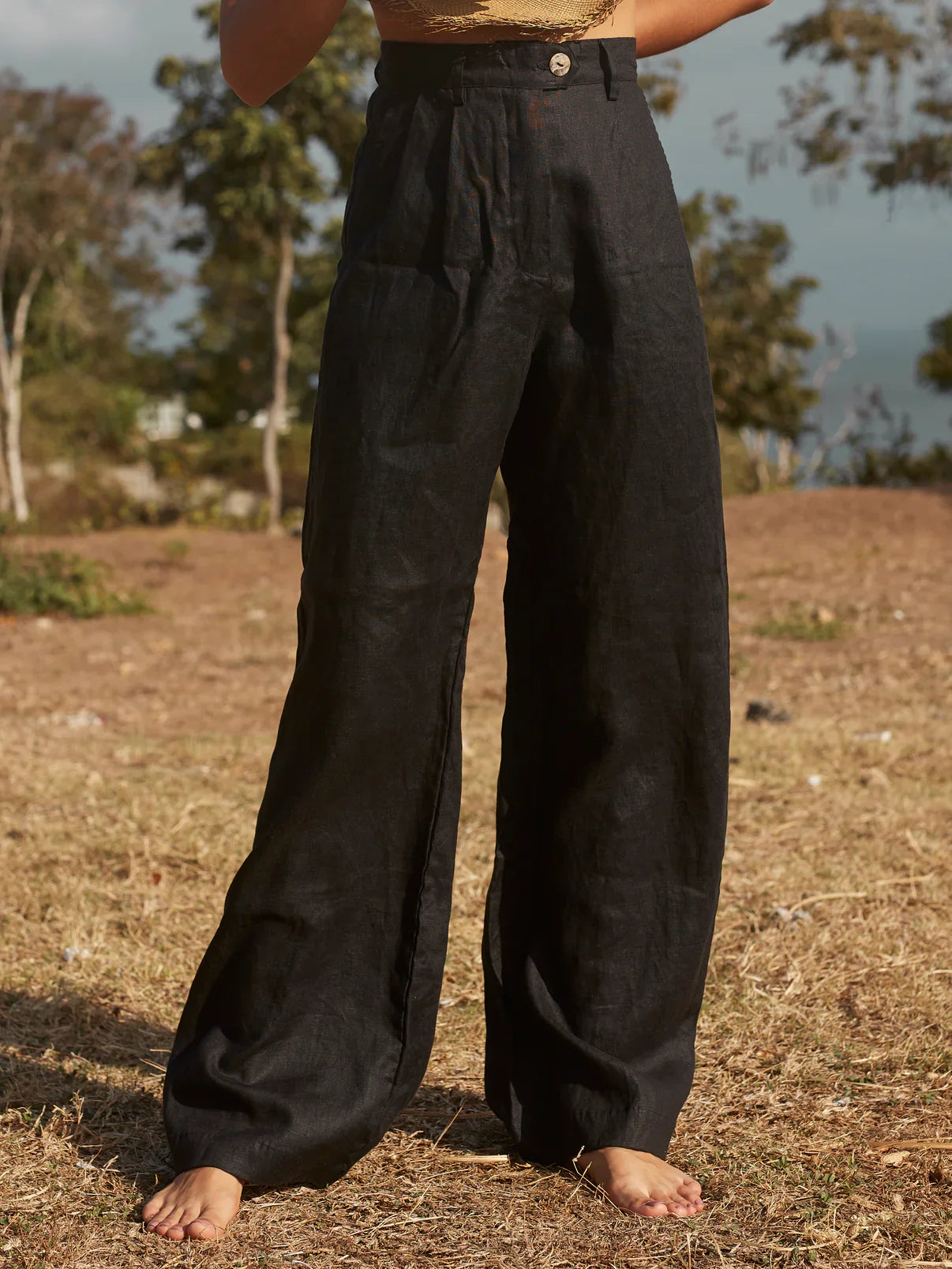 Linen Pleat Pant (Natural)