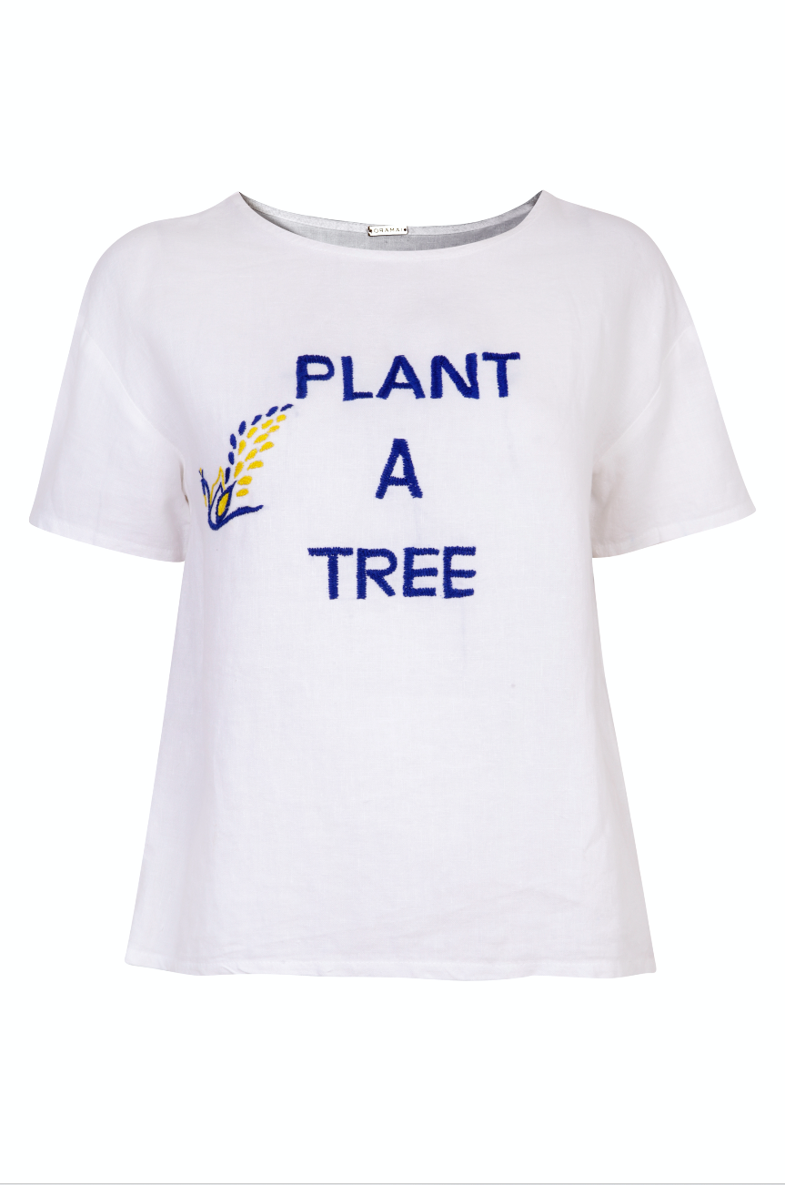 Saheli Hand Embroidered Plant A Tree T-Shirt