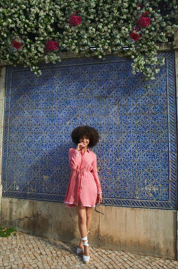 Amalfi Short Dress in Hibiscus