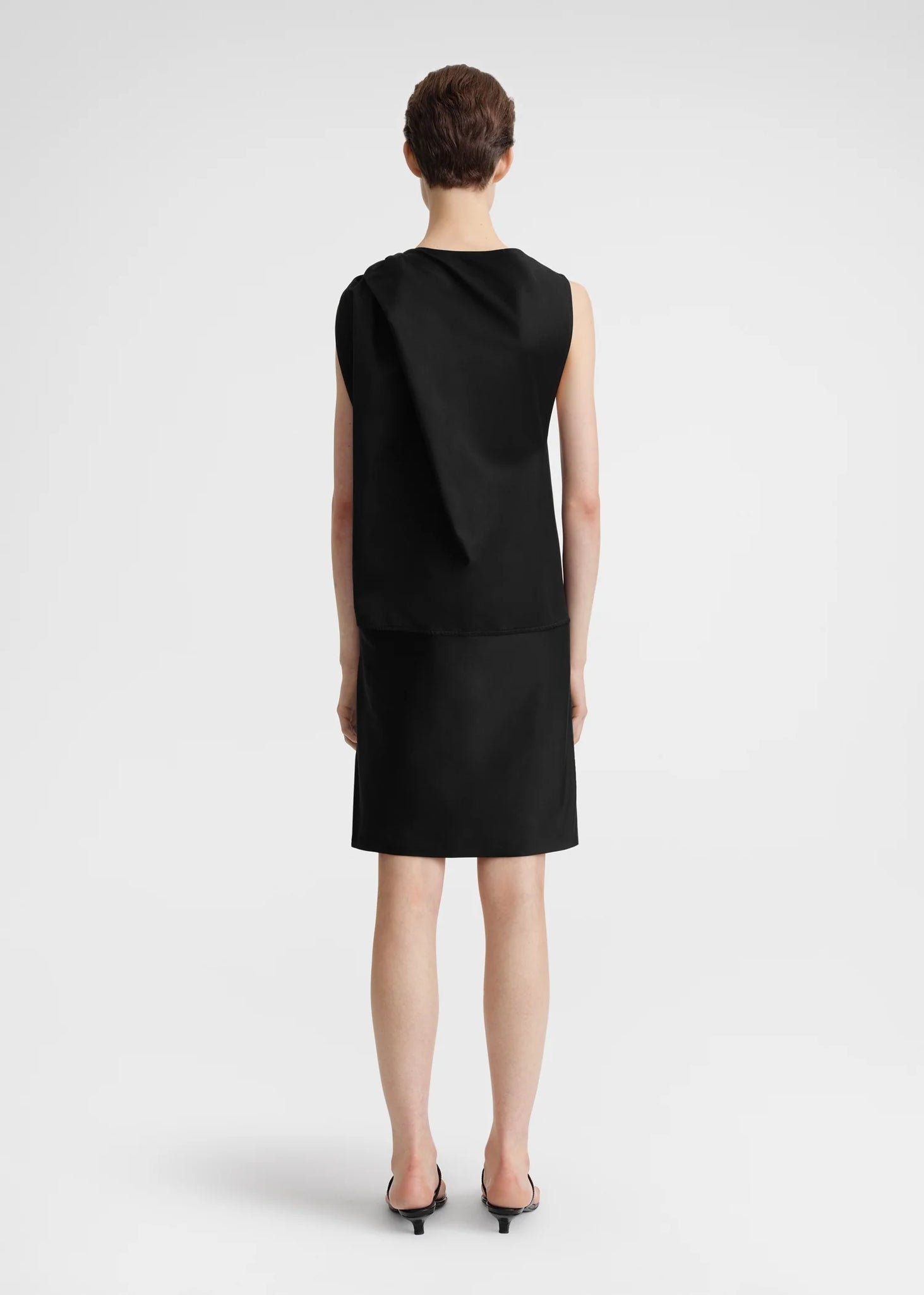 Shoulder-Twist Dress (Black)