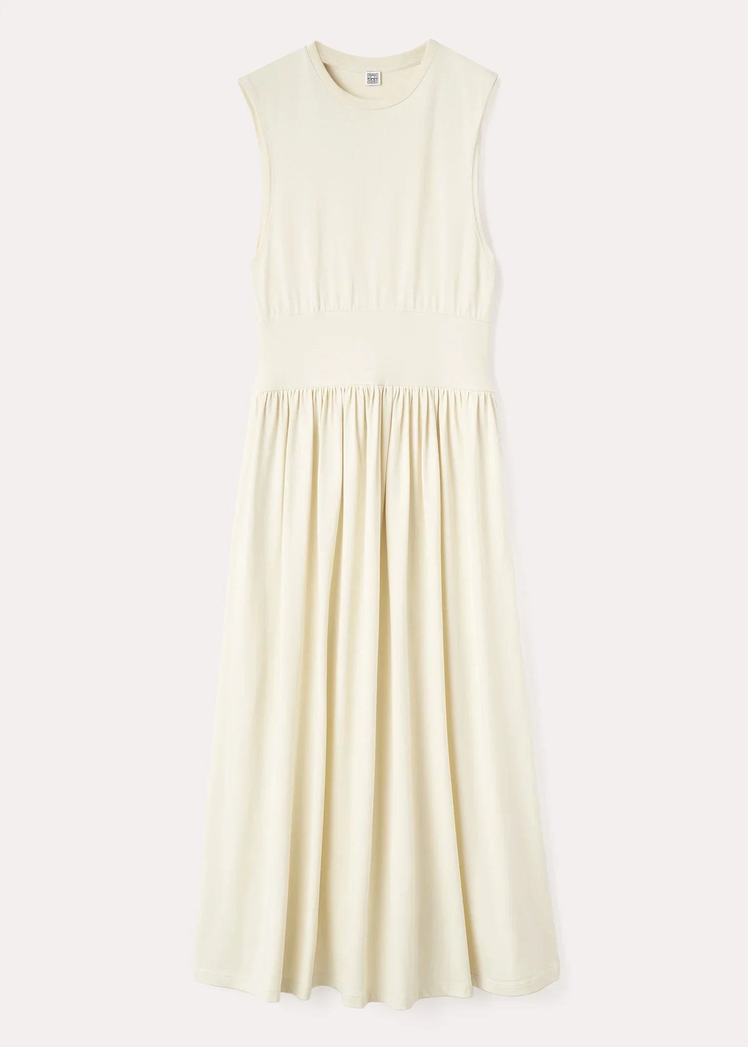 Sleeveless Cotton Tee Dress (Pearl)