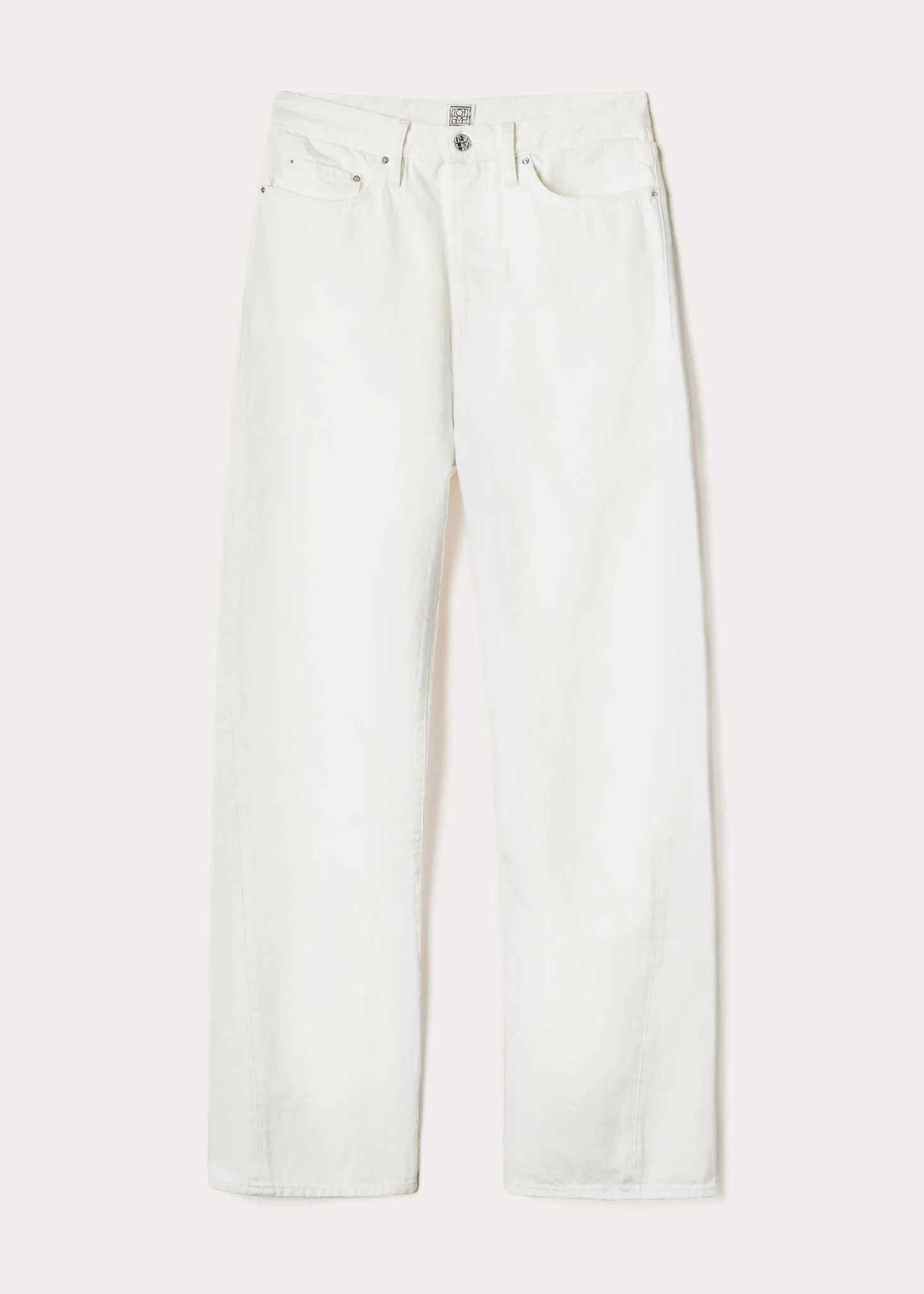 Twisted Seam Denim Full Length - Off White