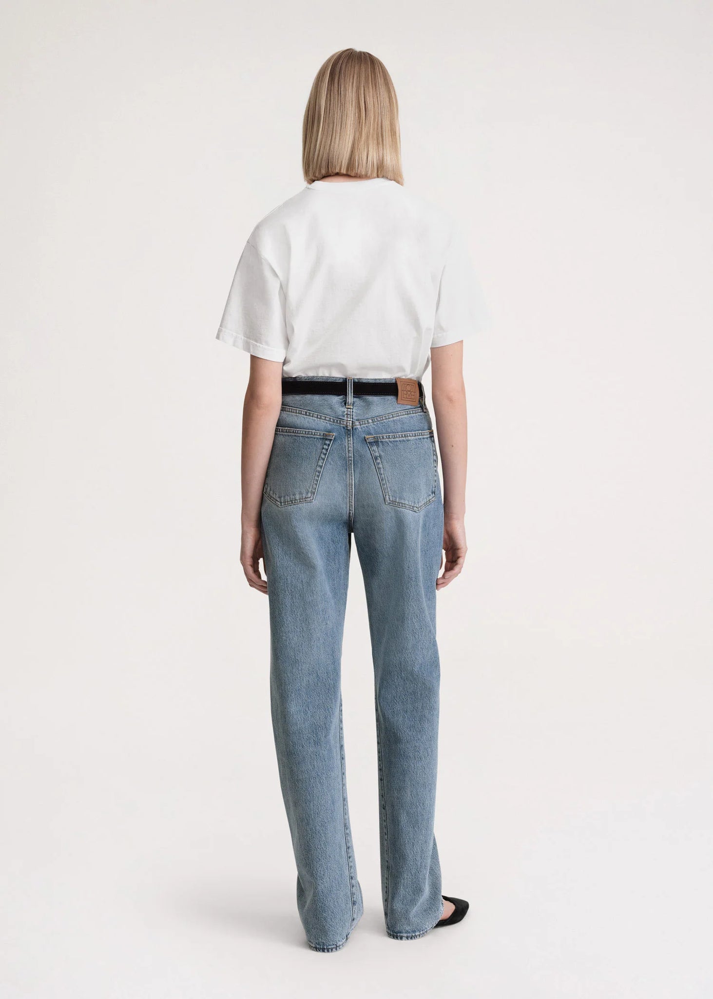 Twisted Seam Denim Full Length - Off White