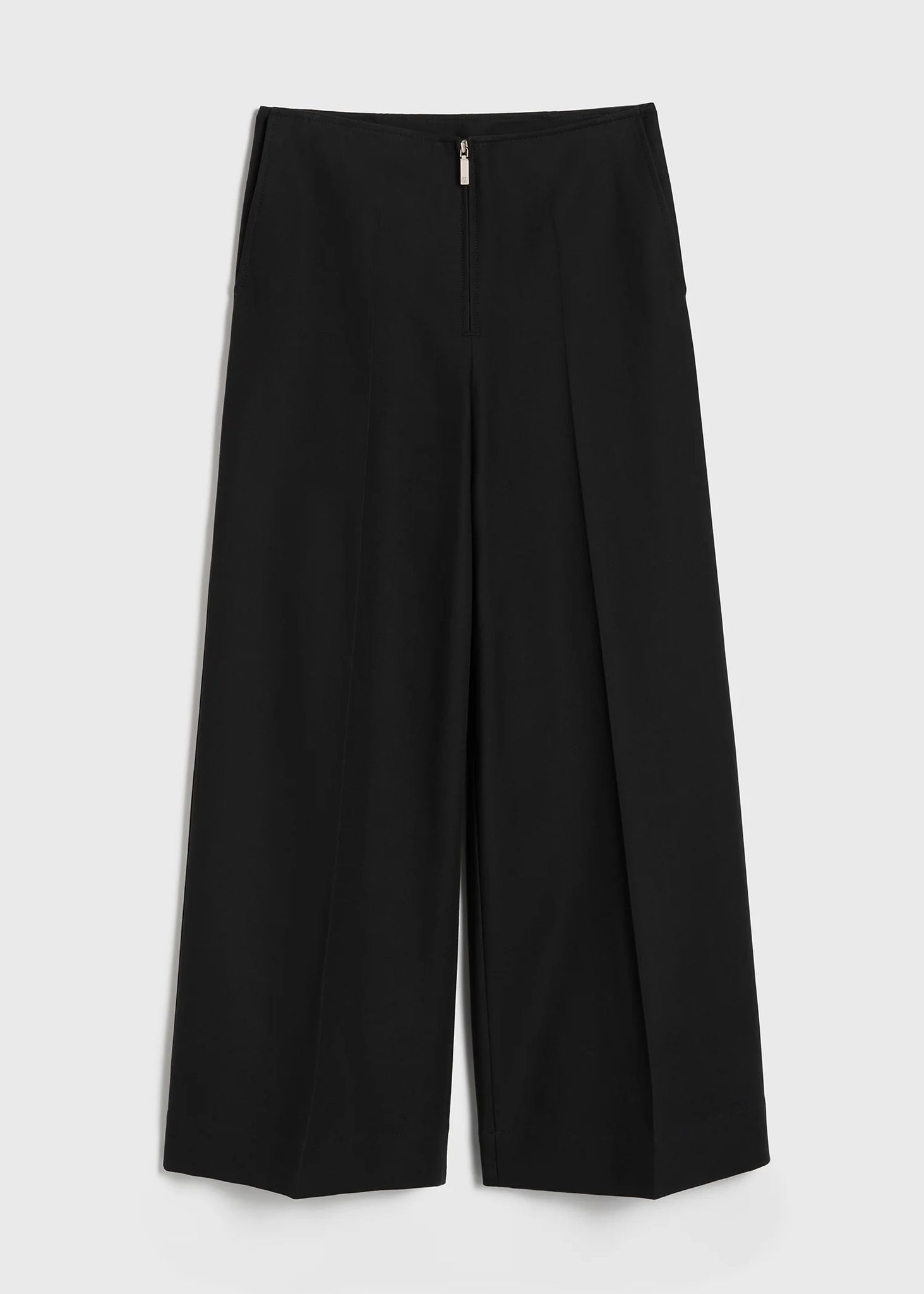 Zip-Front Wide Trousers