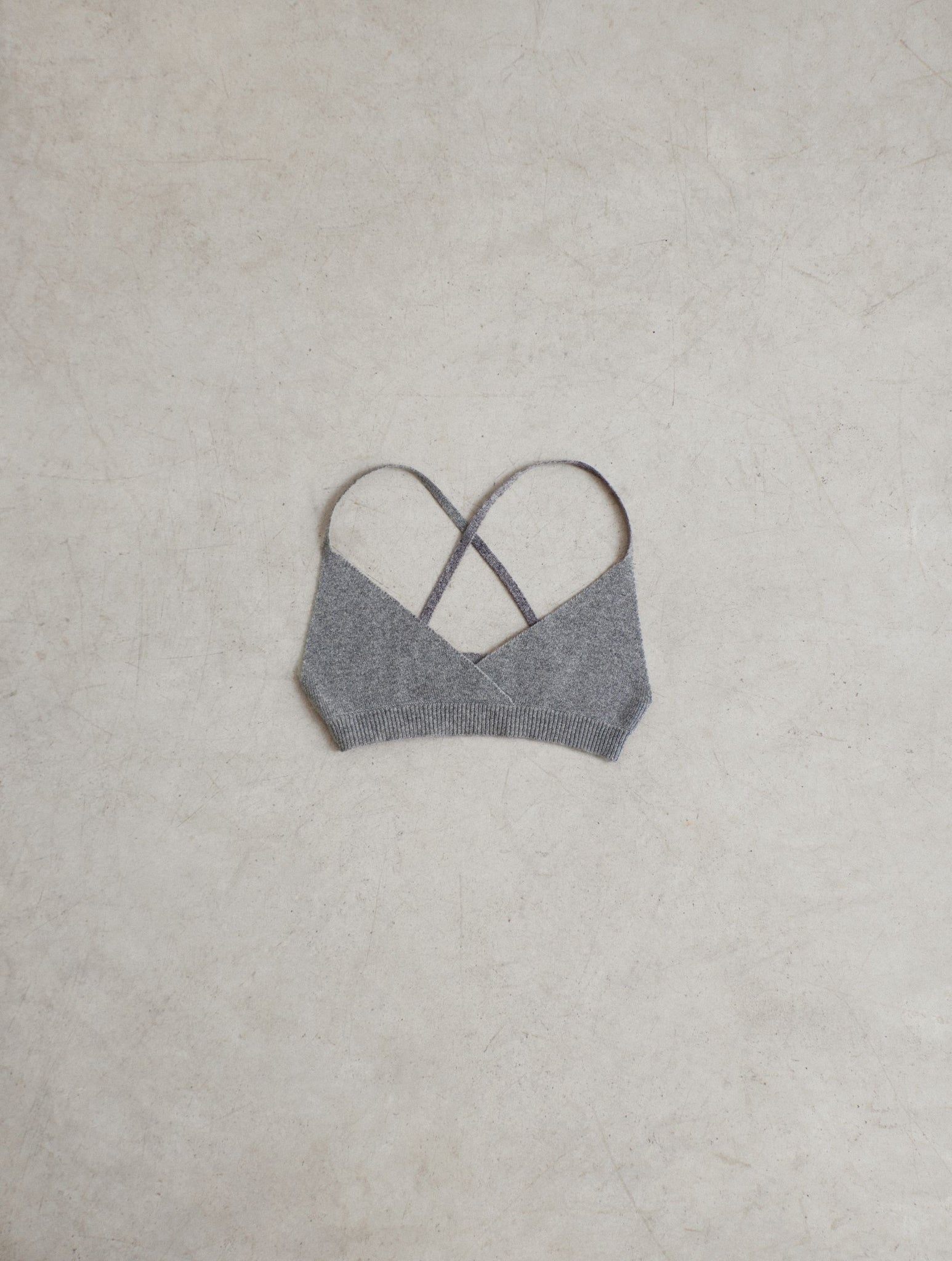 Cashmere knitted bra