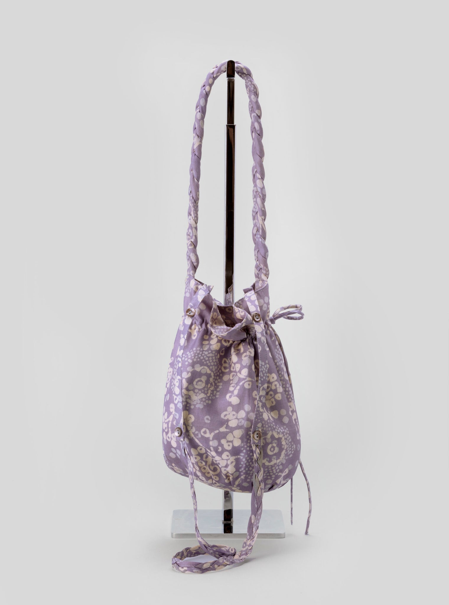 Damyanti Braided Silk Sari Pouch – Violet