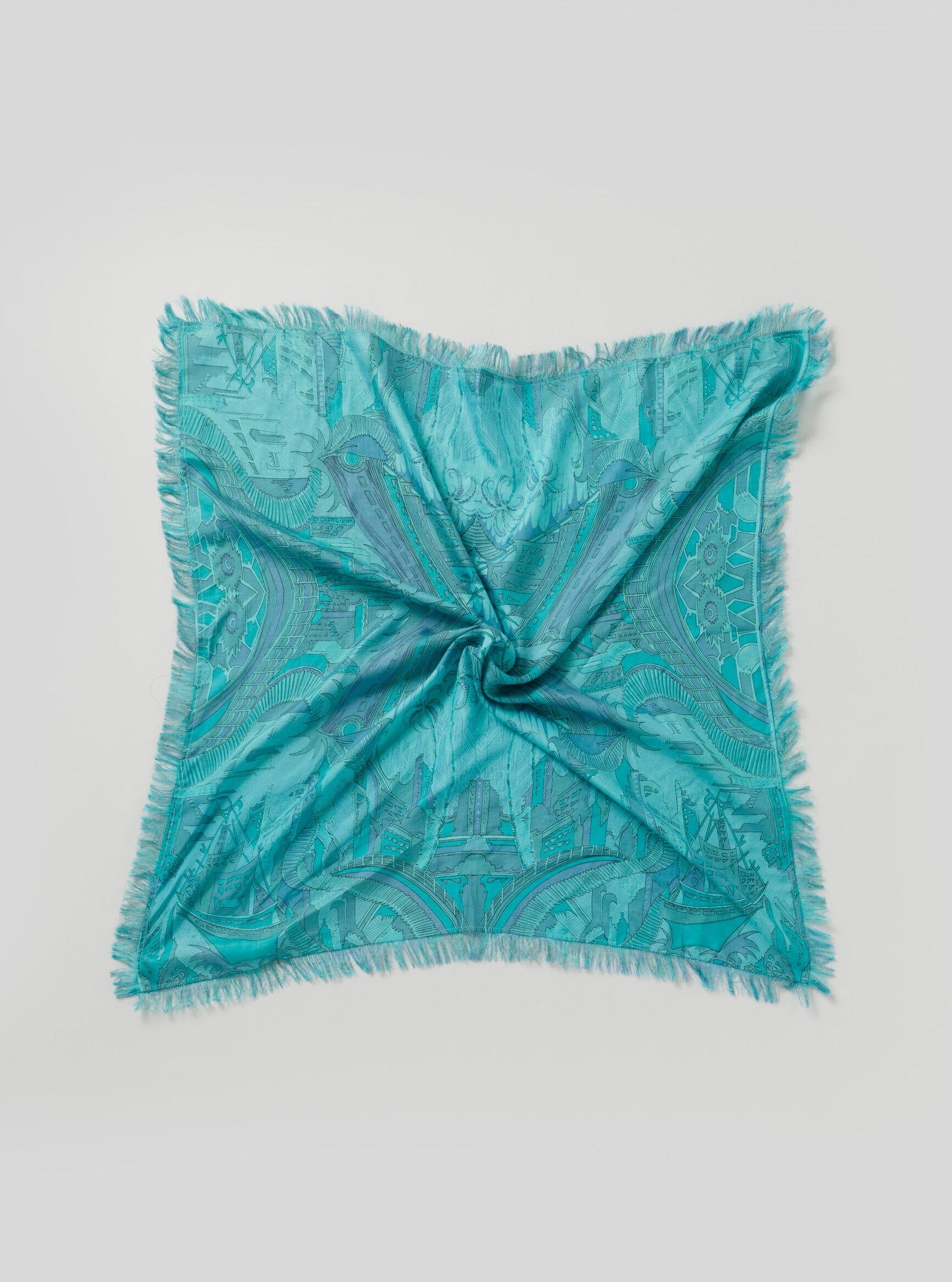 Oversized Goa Sari Scarf – Turquoise