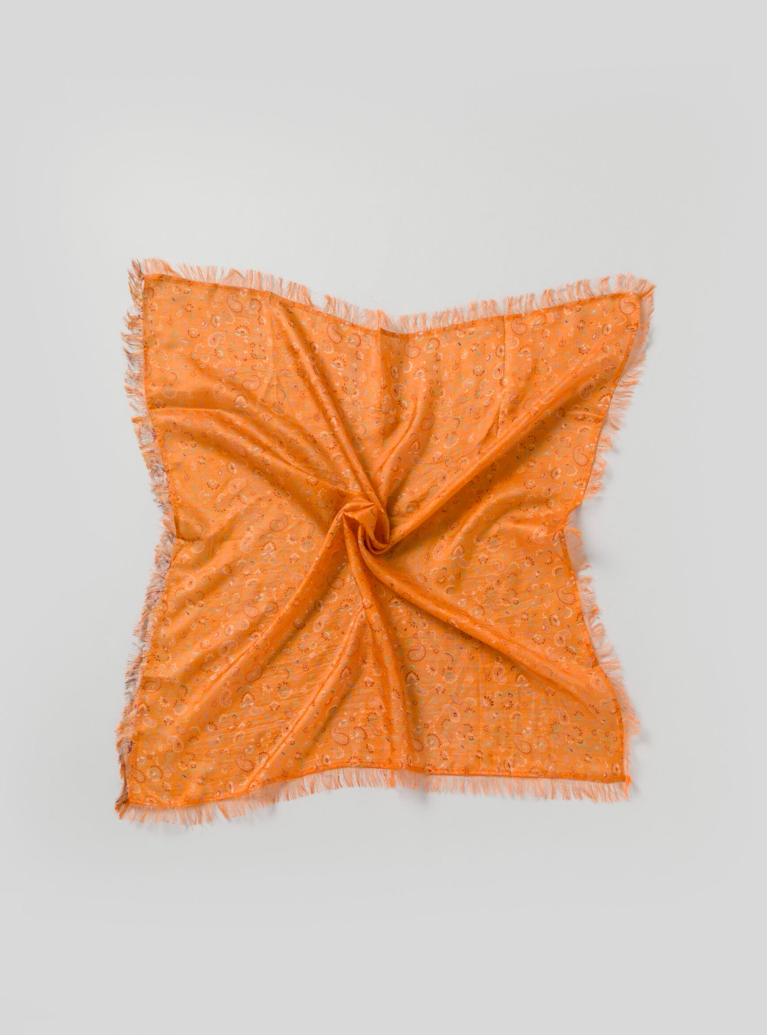 Oversized Goa Sari Scarf – Orange Flower