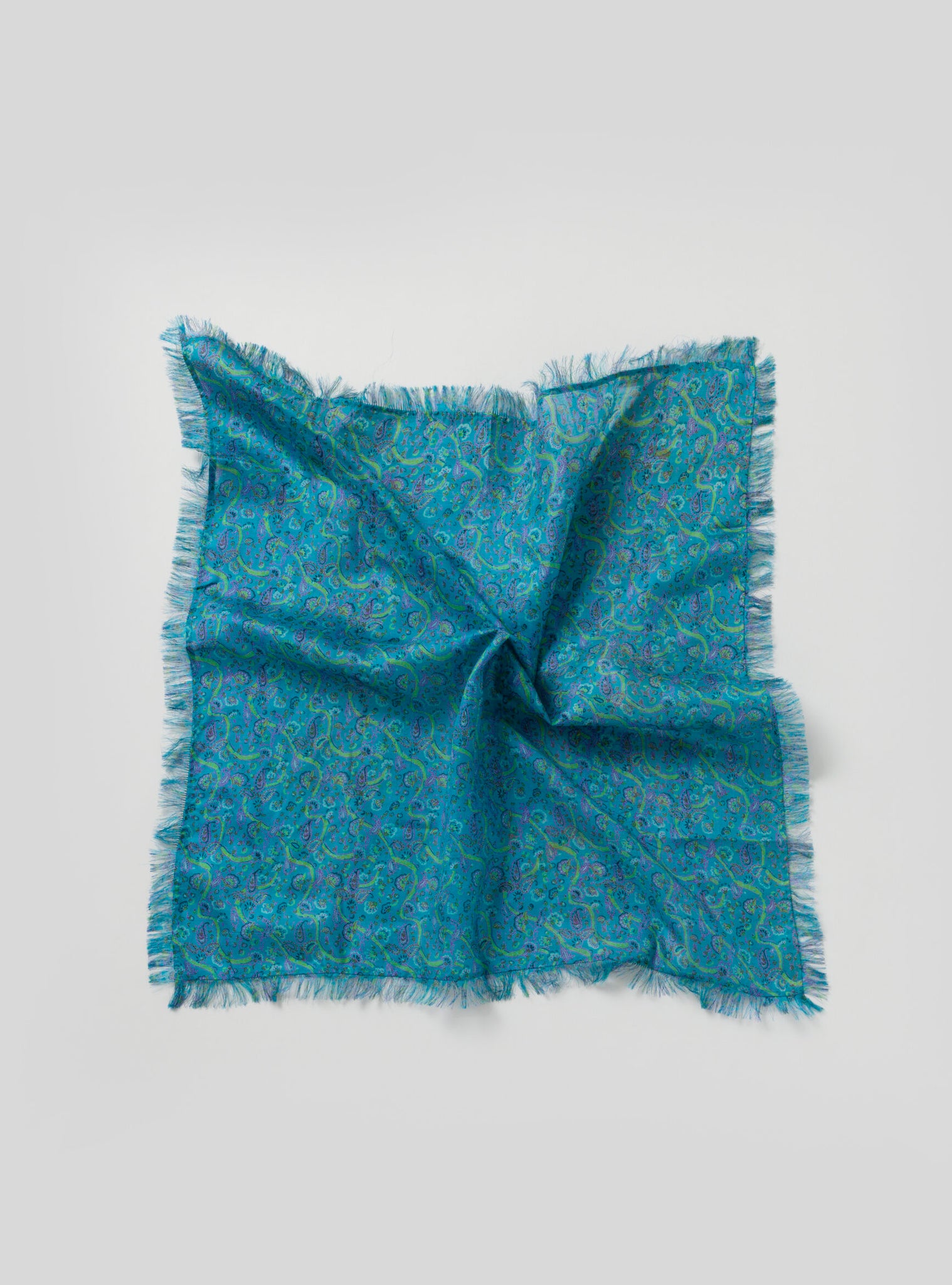 Oversized Goa Sari Scarf – Blue Flower