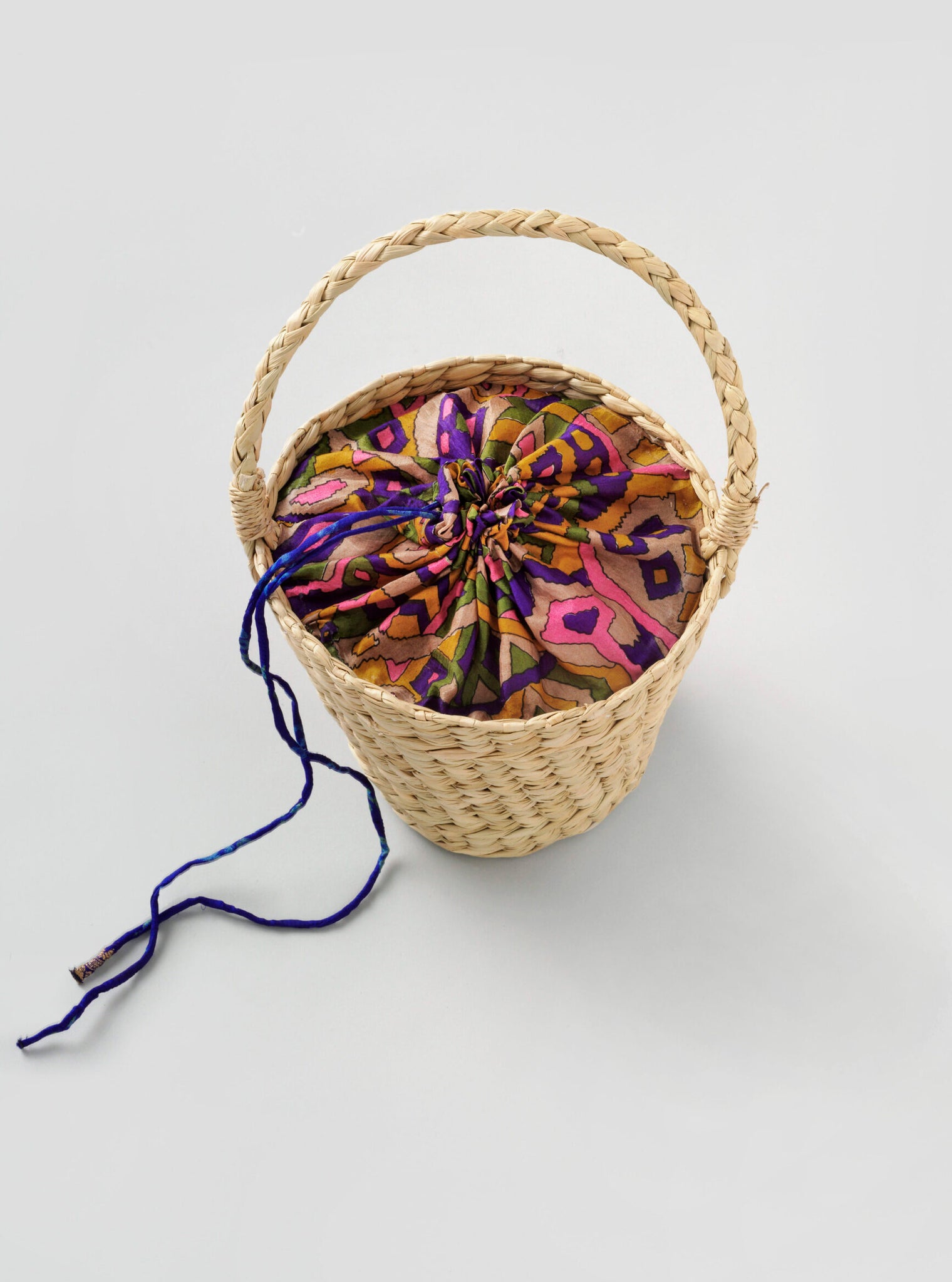 Mini Straw Bag - Round Multicolour - Rêve Ultime