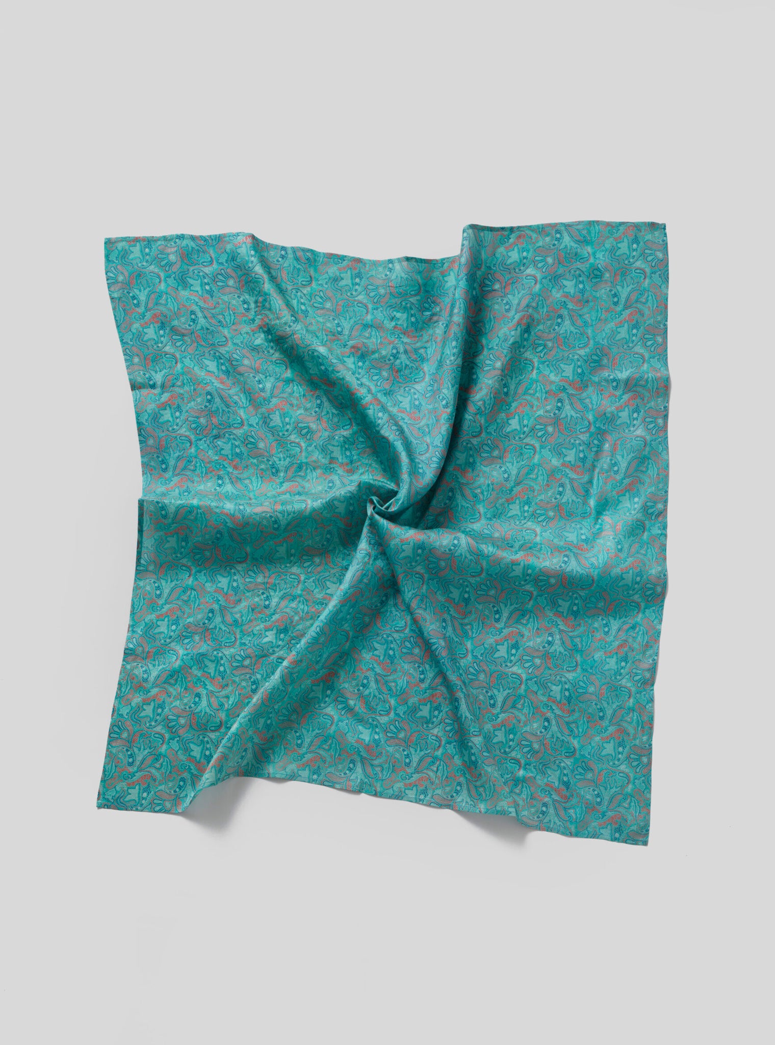 Colaba Sari Scarf – Turquoise Paisley